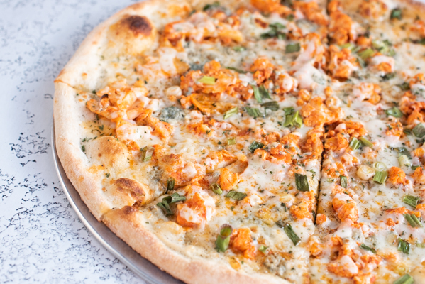 Order Buffalo Cauliflower, Scallion and Blue Cheese Pizza food online from Otto store, Arlington on bringmethat.com