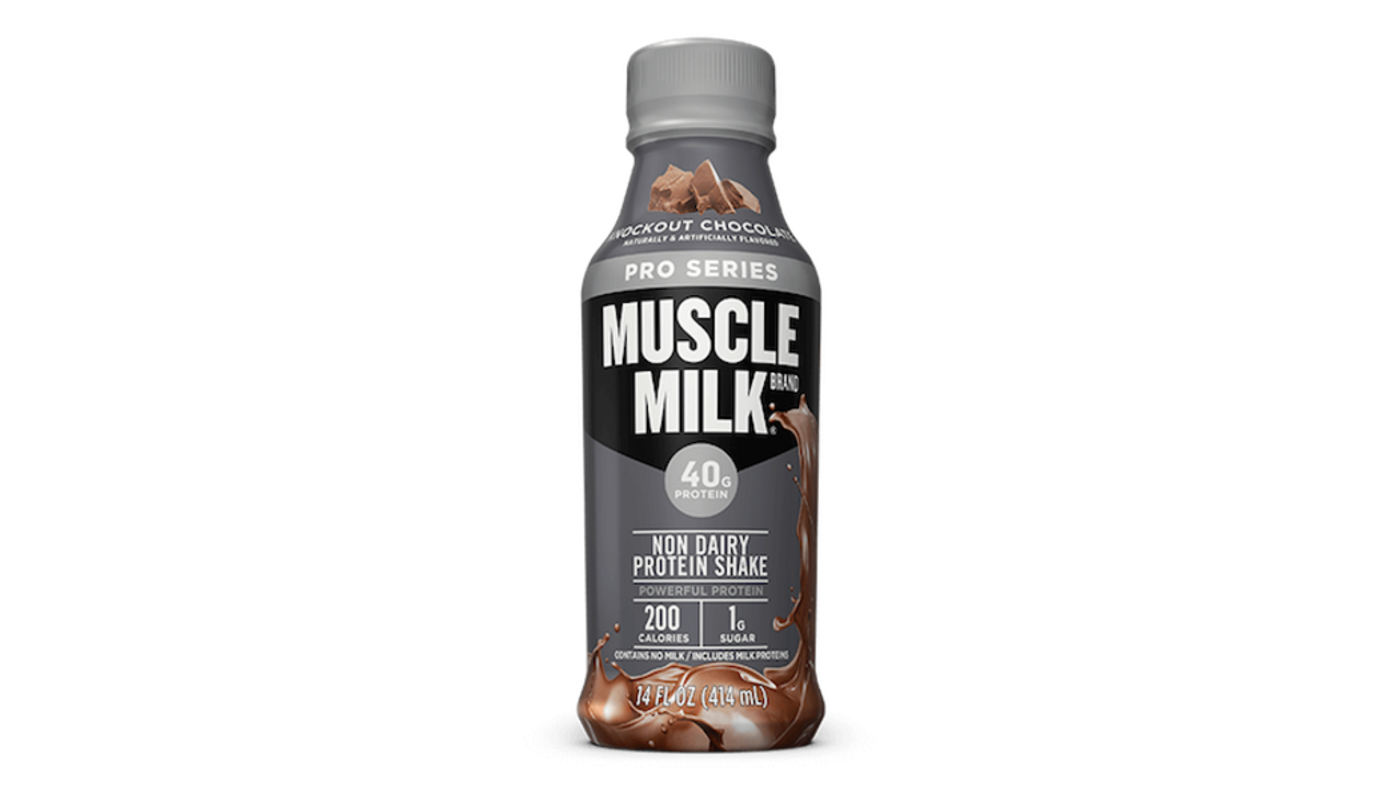 Order Muscle Milk Knockout Chocolate 14oz Bottle food online from Far Western Liquor store, SANTA MARIA on bringmethat.com