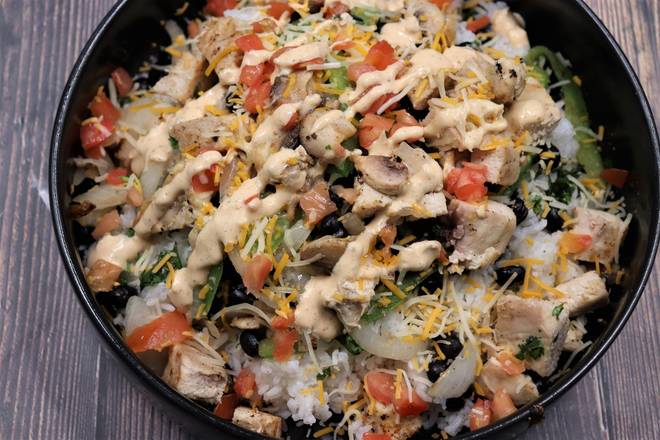Order CHICKEN BOWL food online from Pepperjax Grill store, Ames on bringmethat.com