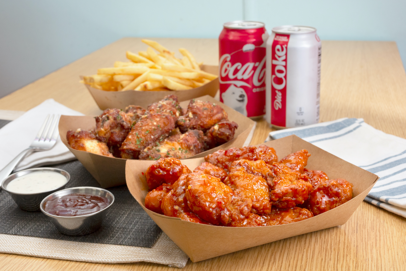 Order Bone-in Wings with 2 Flavors Pack food online from Wingmen store, Roswell on bringmethat.com