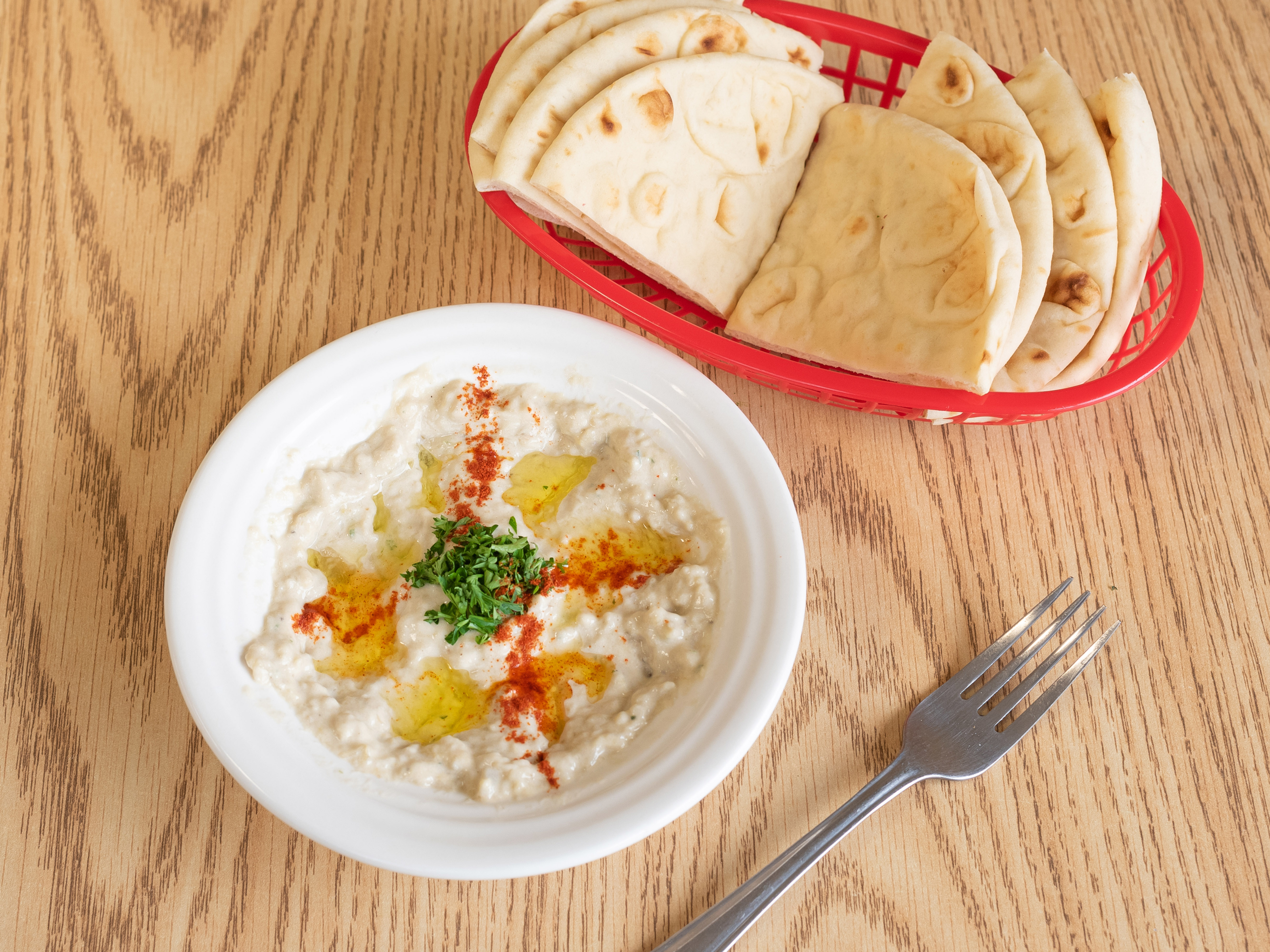Order Baba Ghanoush with Pita food online from Queen Sweets & Bakery store, Kansas City on bringmethat.com