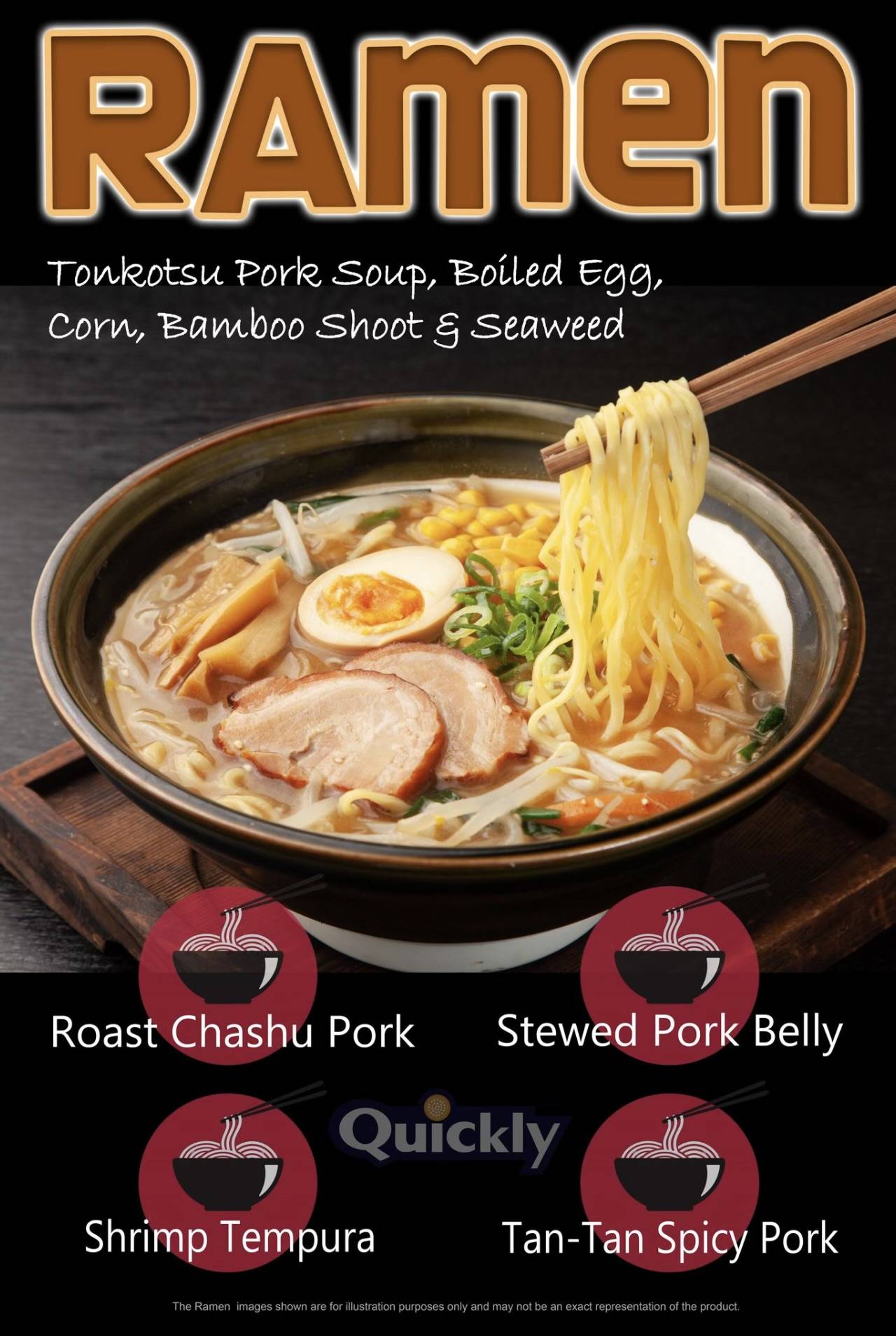 Order Roast Chashu Pork food online from Quickly store, San Leandro on bringmethat.com
