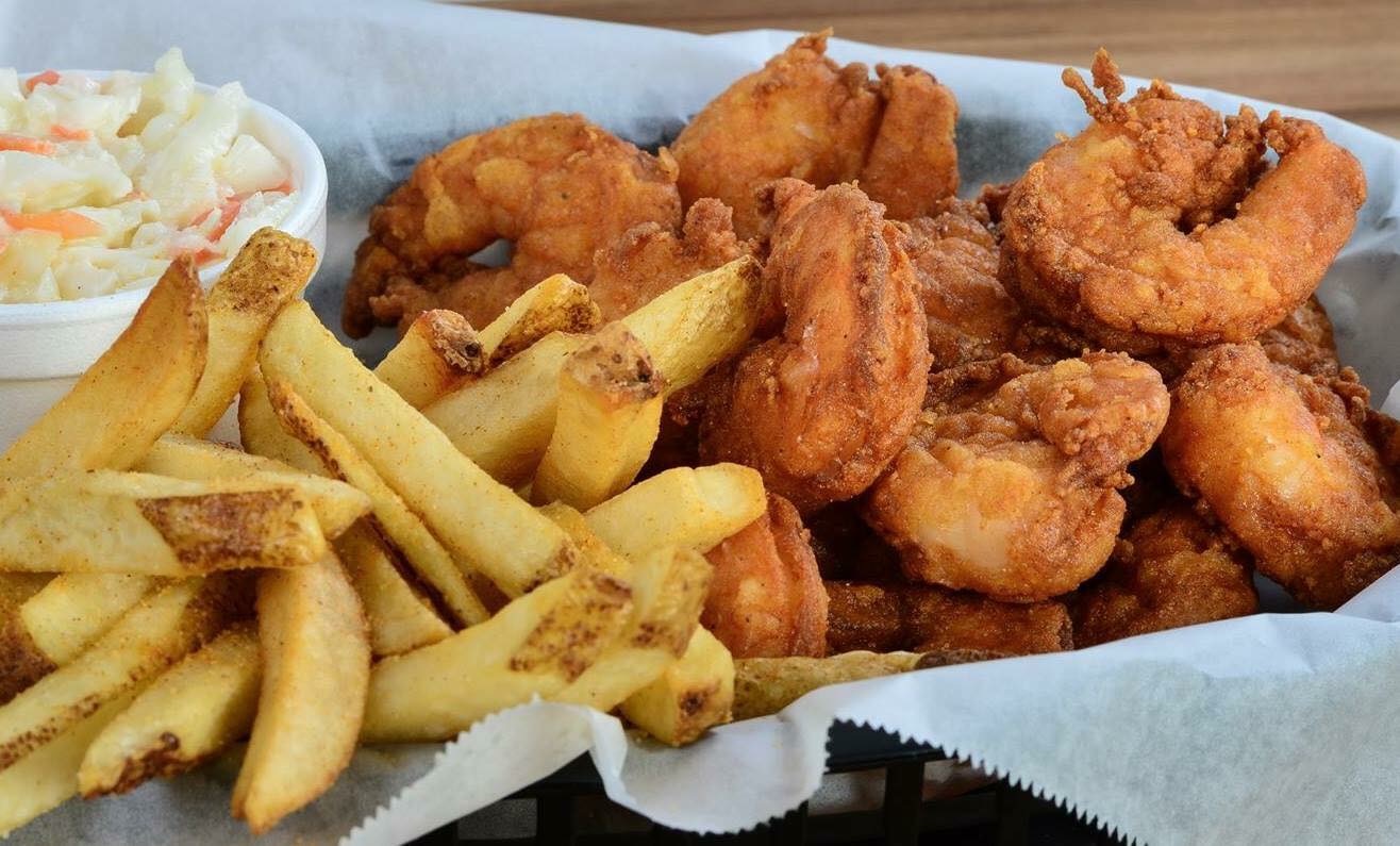 Order Fried Shrimp Platter food online from Seafood Kitchen store, Virginia Beach on bringmethat.com