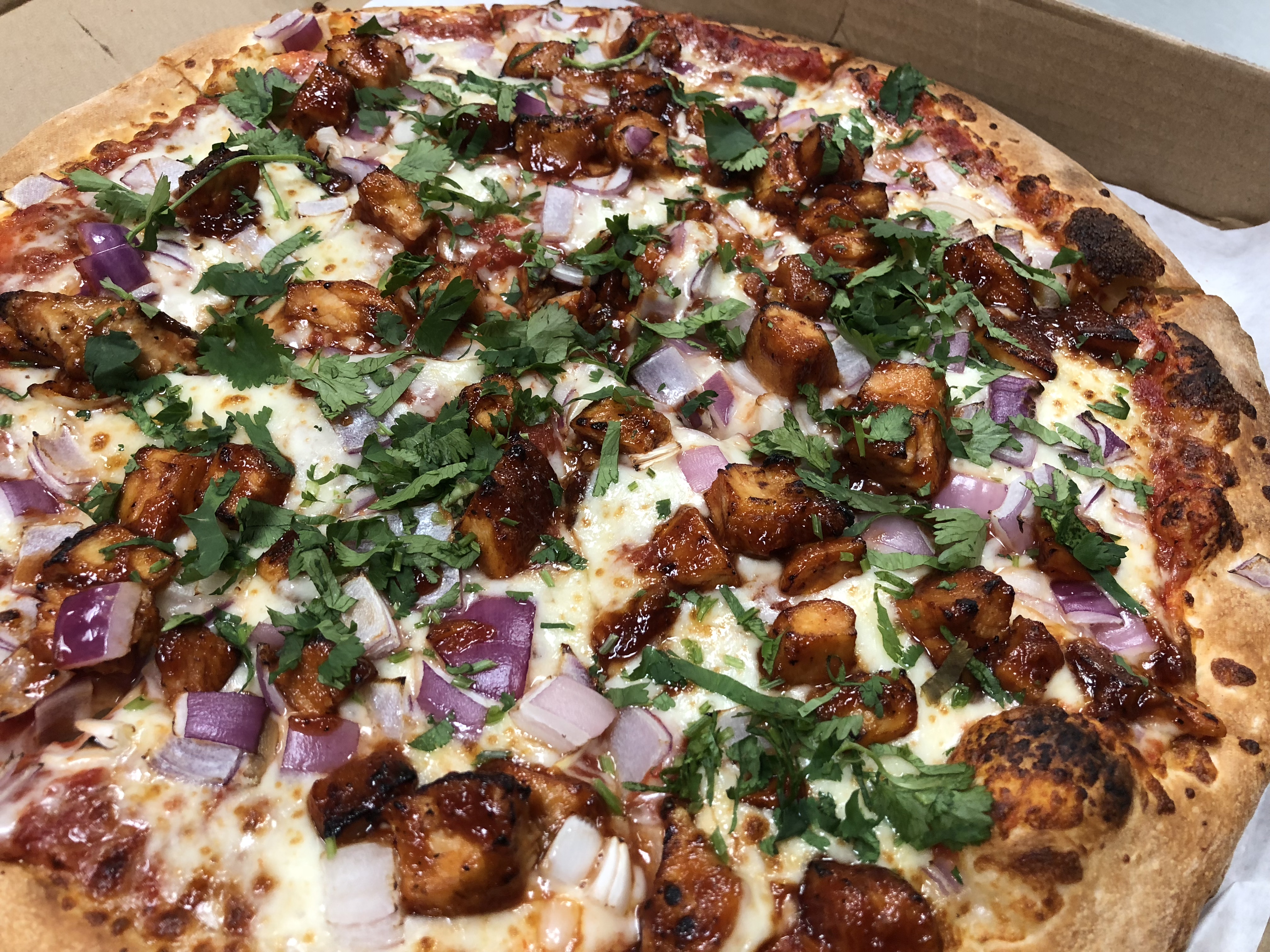 Order BBQ Chicken Special Pizza food online from Papa Joe's Pizza store, Riverside on bringmethat.com