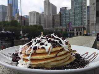 Order Oreo Smore Pancakes food online from Wildberry Pancakes & Cafe store, Libertyville on bringmethat.com