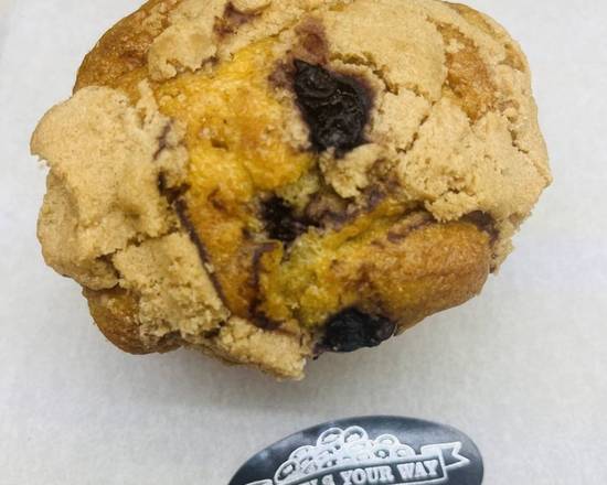 Order Blueberry Crumb Muffin food online from BAGELS YOUR WAY store, Medford on bringmethat.com