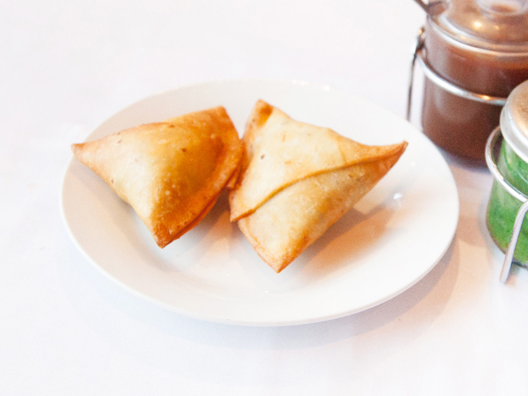 Order Veggie Samosas food online from India's Grill store, Los Angeles on bringmethat.com