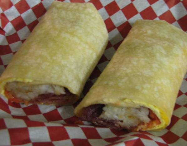 Order 68. Breakfast Burrito food online from Ginger And Spice Noodle & Grill store, Pasadena on bringmethat.com