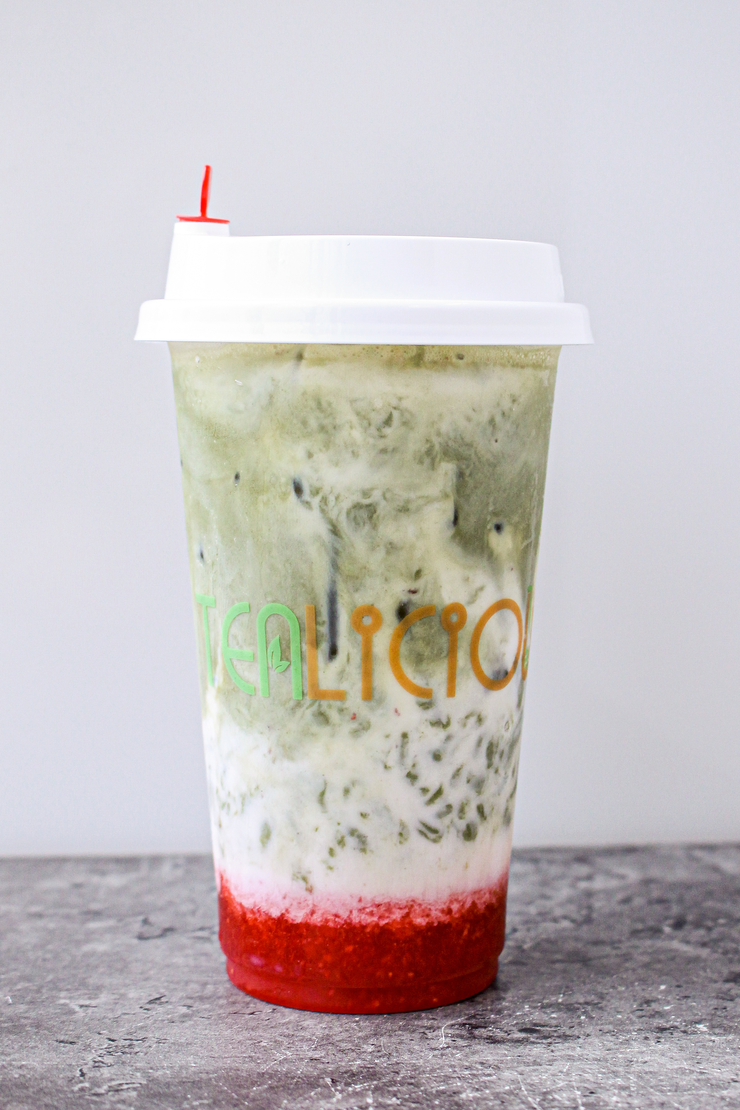 Order Strawberry Matcha Milk Tea food online from Tealicious store, Knoxville on bringmethat.com