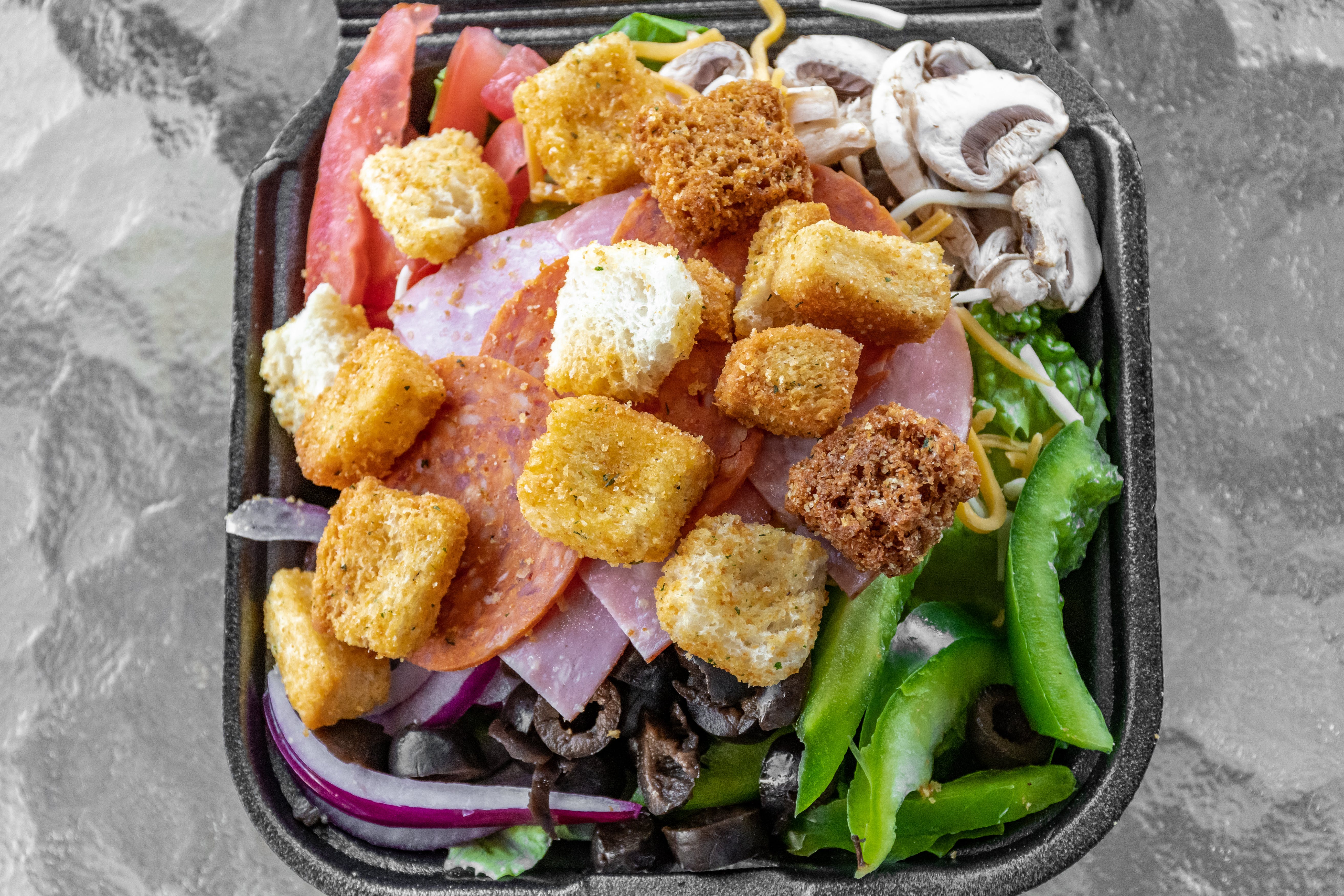 Order Chef Salad - Small food online from Rock Creek Pizza store, Sandy on bringmethat.com