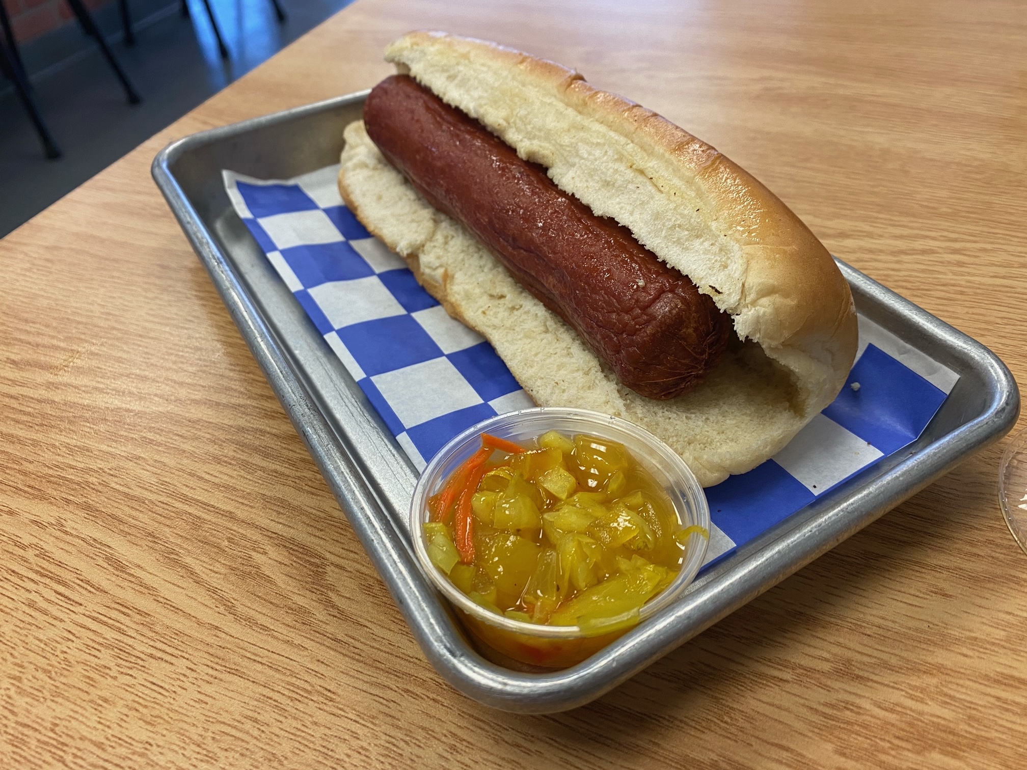 Order All Beef Hot Dog food online from Frank Burger Place store, Silver Spring on bringmethat.com