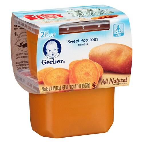 Order Gerber 2nd Foods Baby Food Sweet Potato - 4.0 oz x 2 pack food online from Walgreens store, CLEARWATER BEACH on bringmethat.com