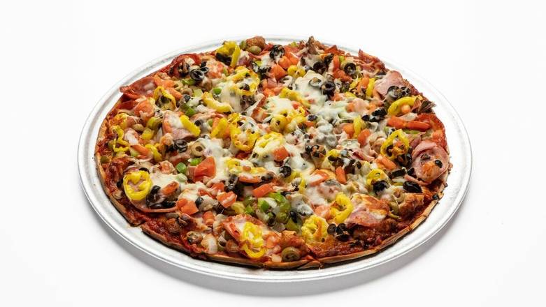 Order Super Pie-Small food online from Carbone's Pizzeria store, Woodbury on bringmethat.com