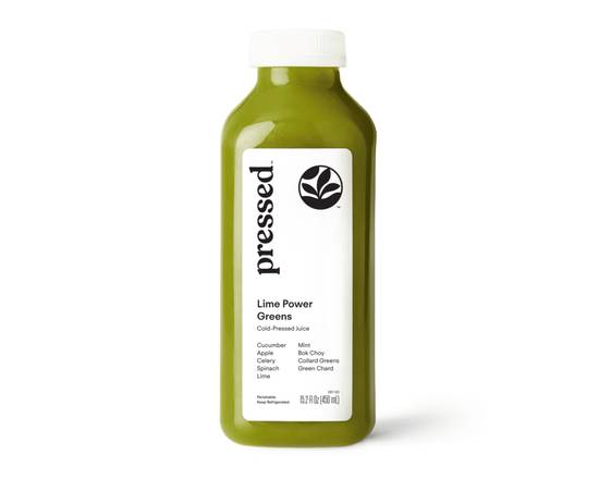 Order Lime Power Greens Juice food online from Pressed - Lake Pointe Town Center - Sugar Land - HOU store, Sugar Land on bringmethat.com