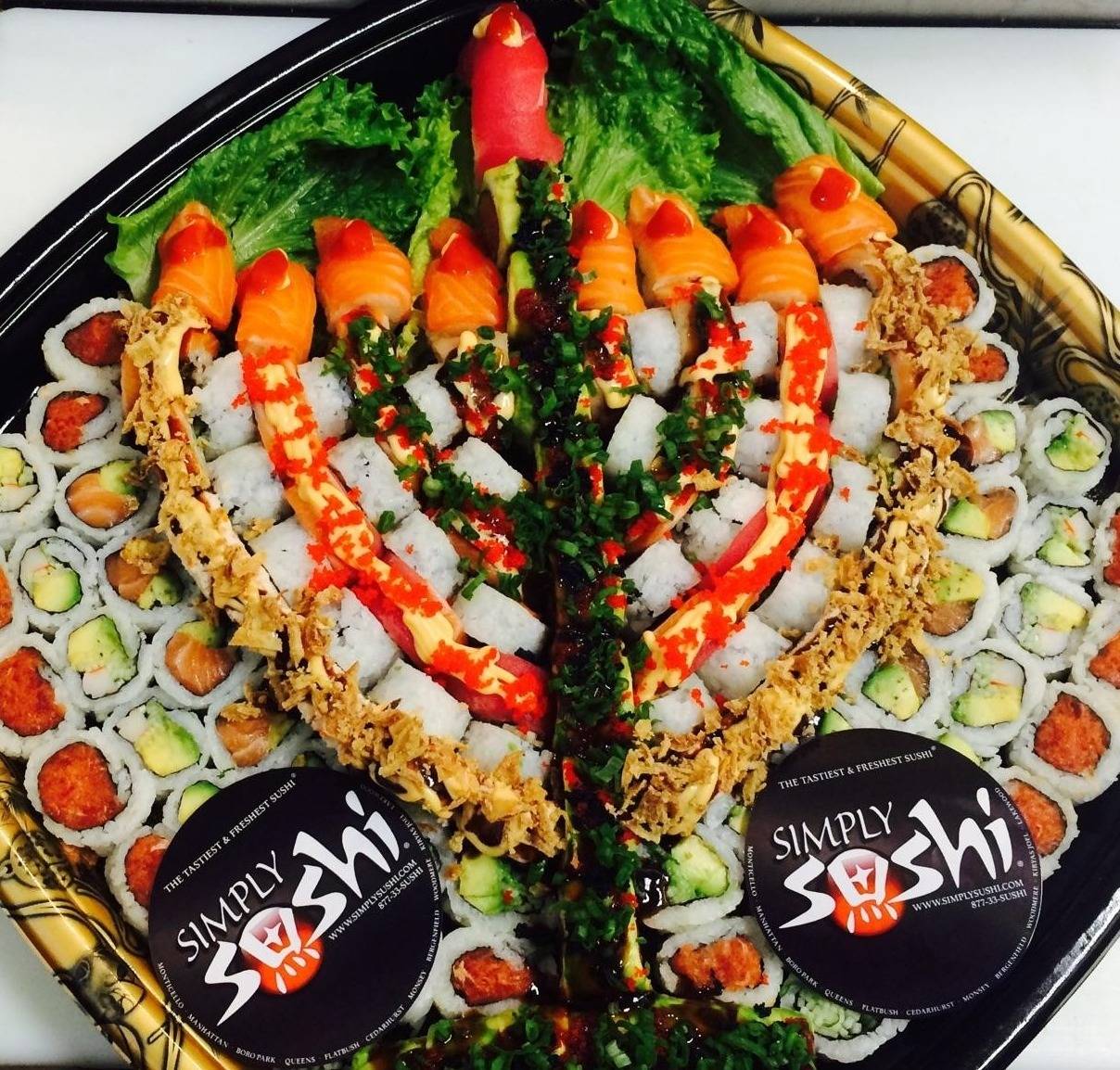 Order Menorah Specialty Sushi Platter food online from Freddy On Monmouth Inc store, Oakhurst on bringmethat.com