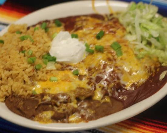 Order Two Enchiladas Combination food online from Ajo Al Mexican Cafe store, Phoenix on bringmethat.com
