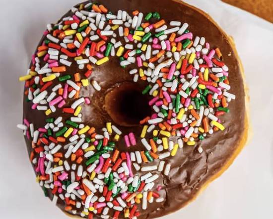 Order Chocolate Frosting Sprinkle Donut food online from Bosa Donuts store, Phoenix on bringmethat.com