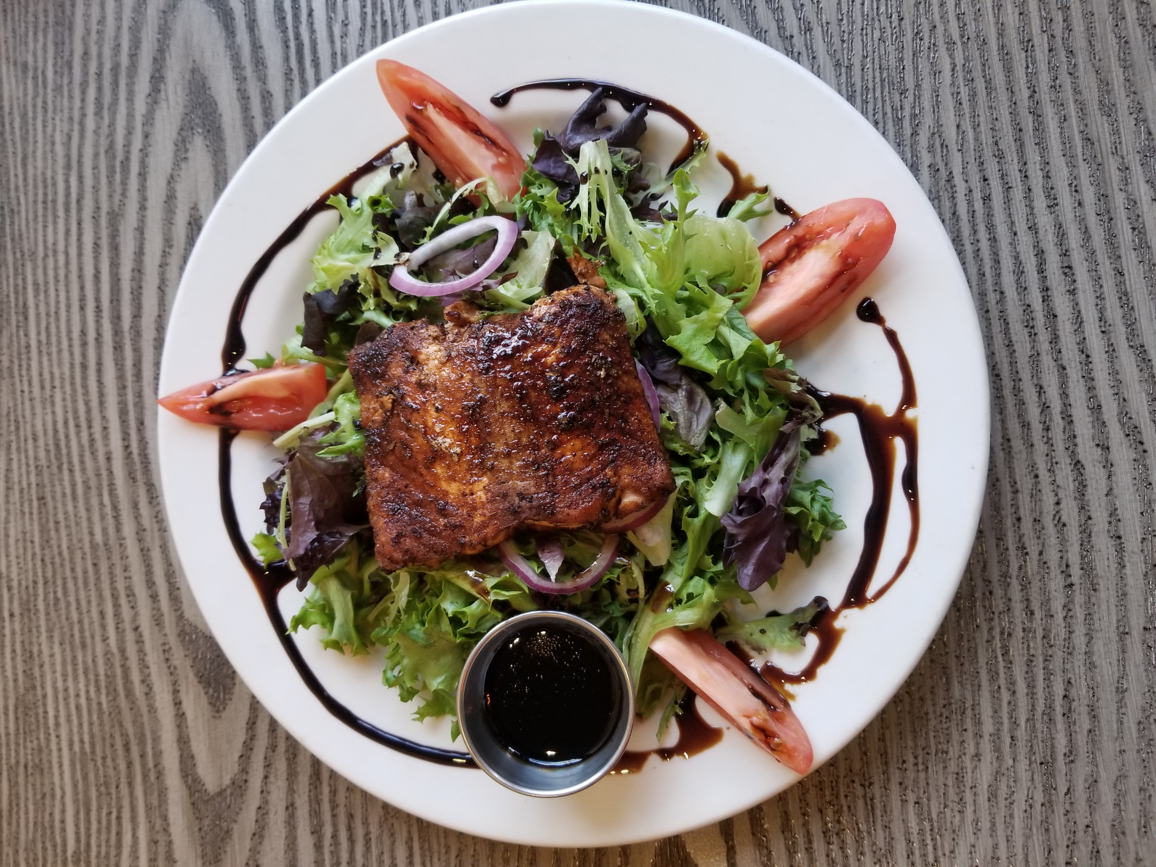 Order Cajun Salmon Salad food online from Il Cafe Latte 1 store, New York on bringmethat.com