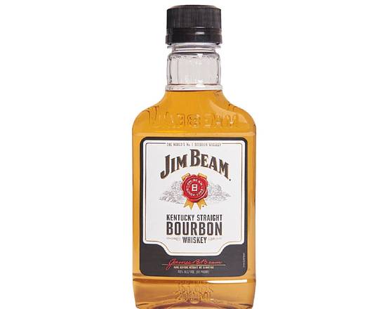 Order Jim Beam Bourbon Whiskey, 200mL bottle (40% ABV) food online from Moby Liquor store, Los Angeles on bringmethat.com