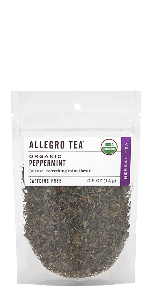Order Organic Peppermint (.50 oz.) Tea food online from Allegro Coffee Company store, Greensboro on bringmethat.com