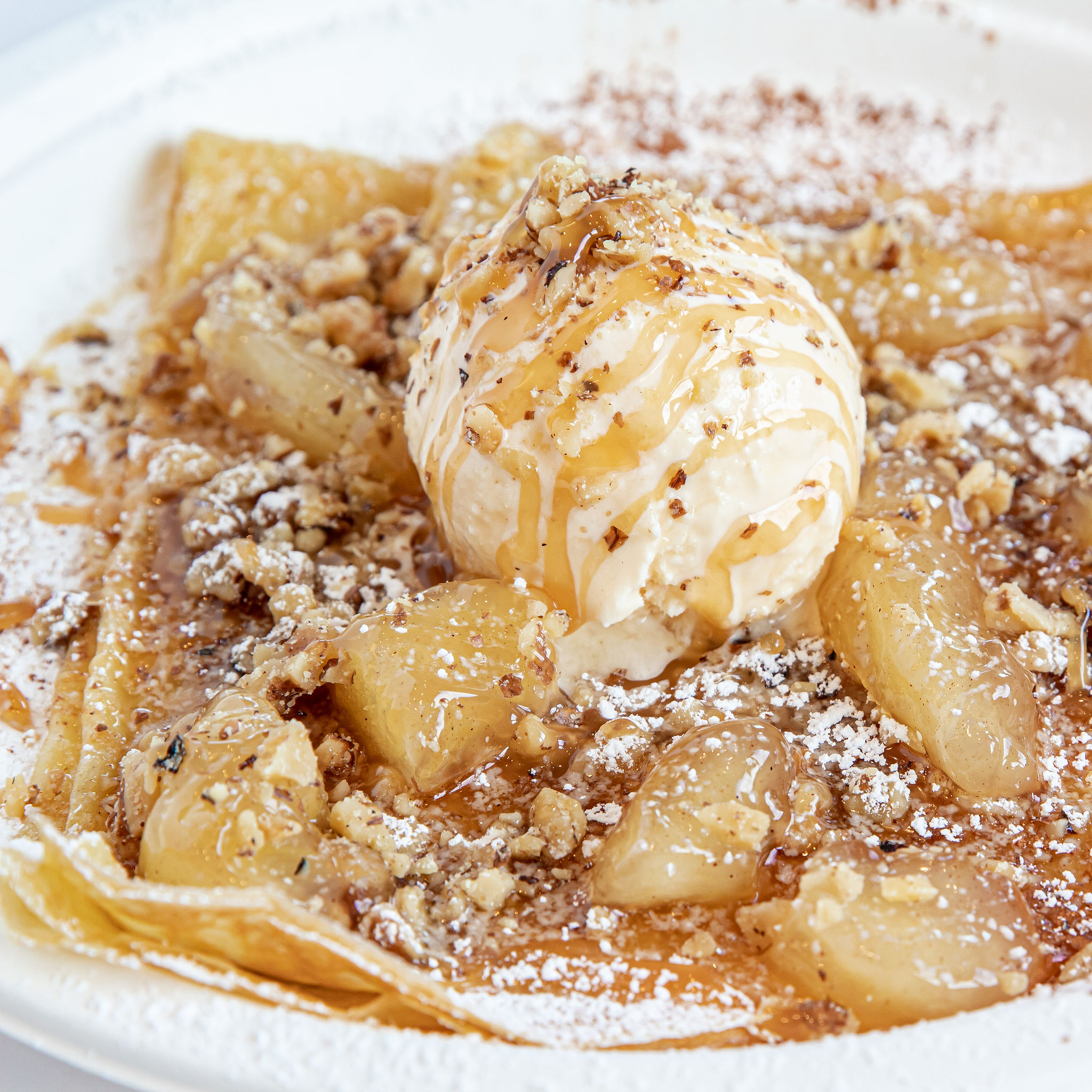 Order Caramel Apple Crepe food online from Hazelnuts Creperie store, Charlotte on bringmethat.com