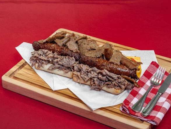 Order Italian Beef with Beef Sausage and Gyro Meat food online from Star Gyros store, Chicago on bringmethat.com