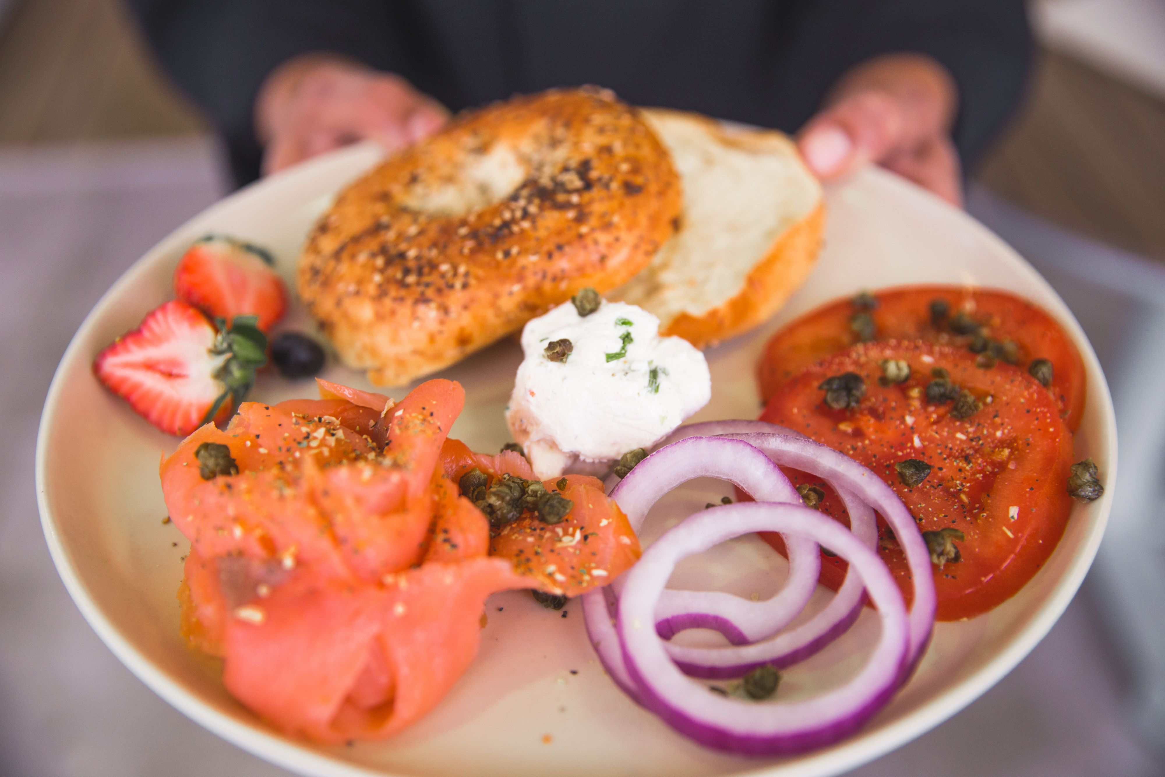 Order Deconstructed Bagel & Lox food online from Coma Coffee Roasters store, Richmond Heights on bringmethat.com