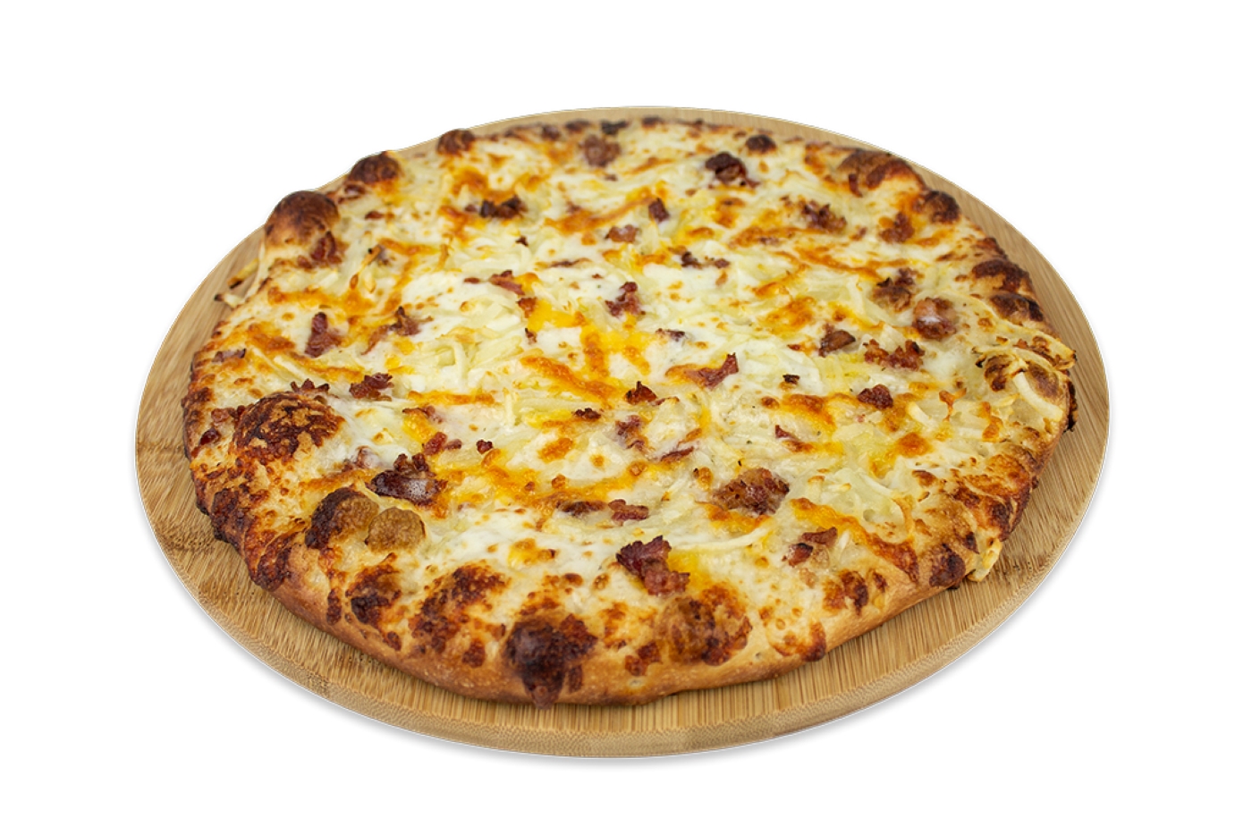 Order Bacon Cheese Fry Pizza food online from Infinitos store, Lancaster on bringmethat.com