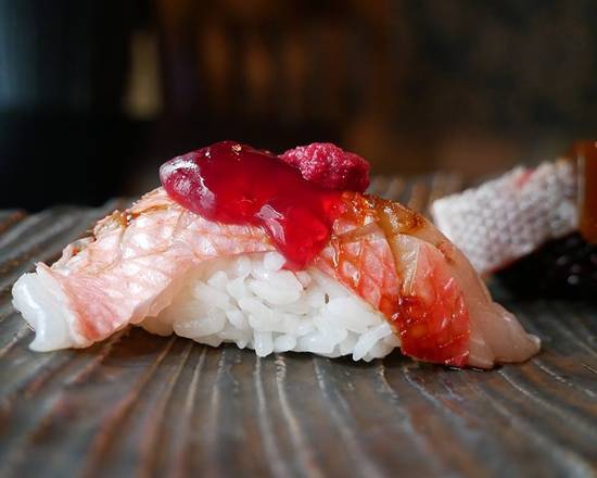 Order Kinmedai Sushi. food online from Honshu Sushi & Noodles Lounge store, Jersey City on bringmethat.com