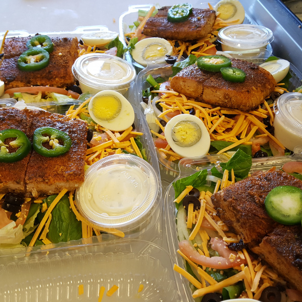 Order Grilled Salmon Salad food online from Mixed Grill Cafe store, Nashville on bringmethat.com