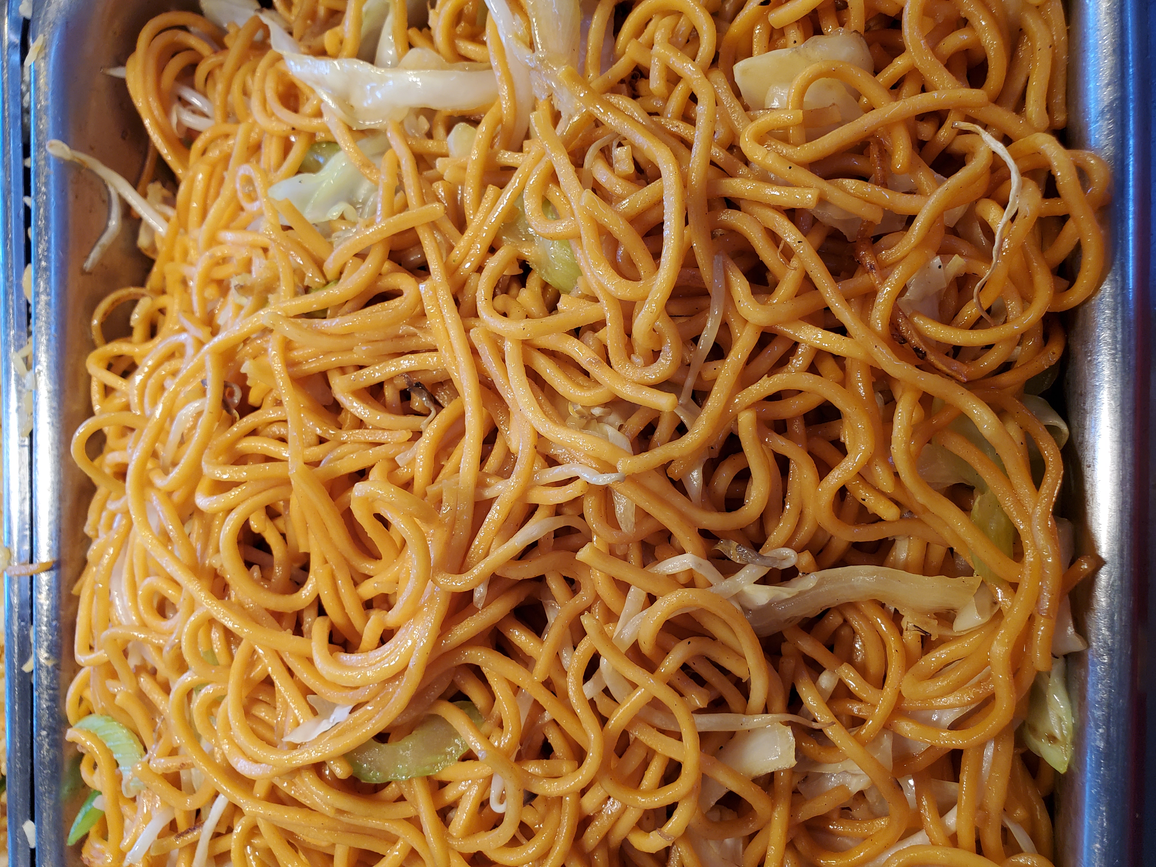 Order Chow Mein Party Tray (medium tray 10 to 15 people) food online from Chinatown Express store, Los Angeles on bringmethat.com