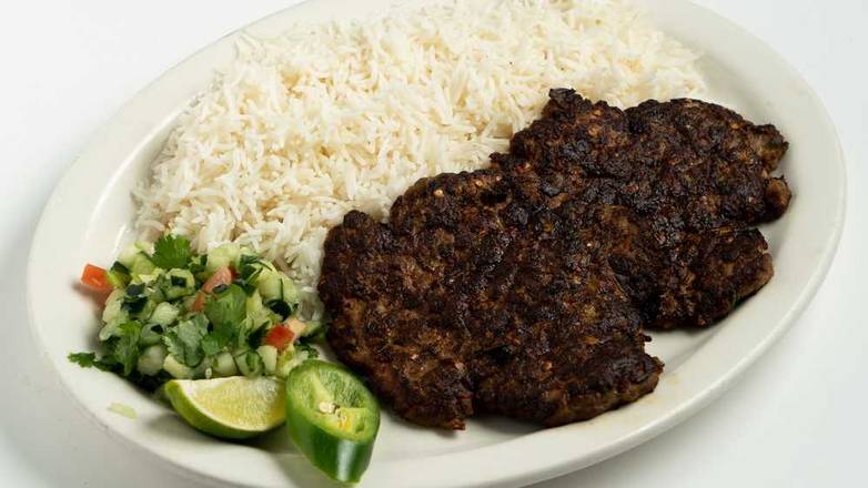 Order Famous Chaplee Kabob (Spicy) food online from De Afghanan store, Fremont on bringmethat.com