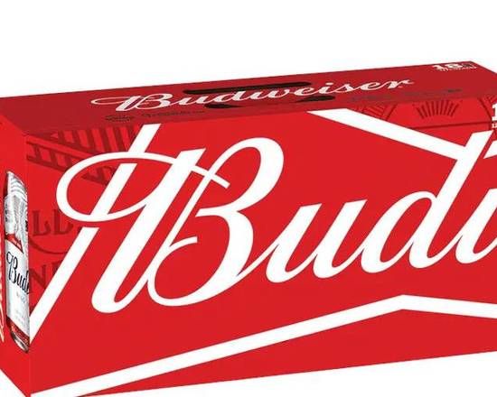 Order Budweiser, 18pk-12oz can beer (5.0% ABV) food online from Van Ness Liquors store, San Francisco on bringmethat.com