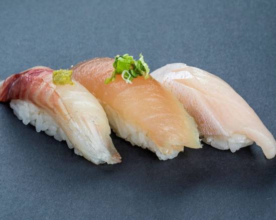 Order Shiromi Trio Sushi (3 Pcs) food online from SushiStop Culver City store, Culver City on bringmethat.com