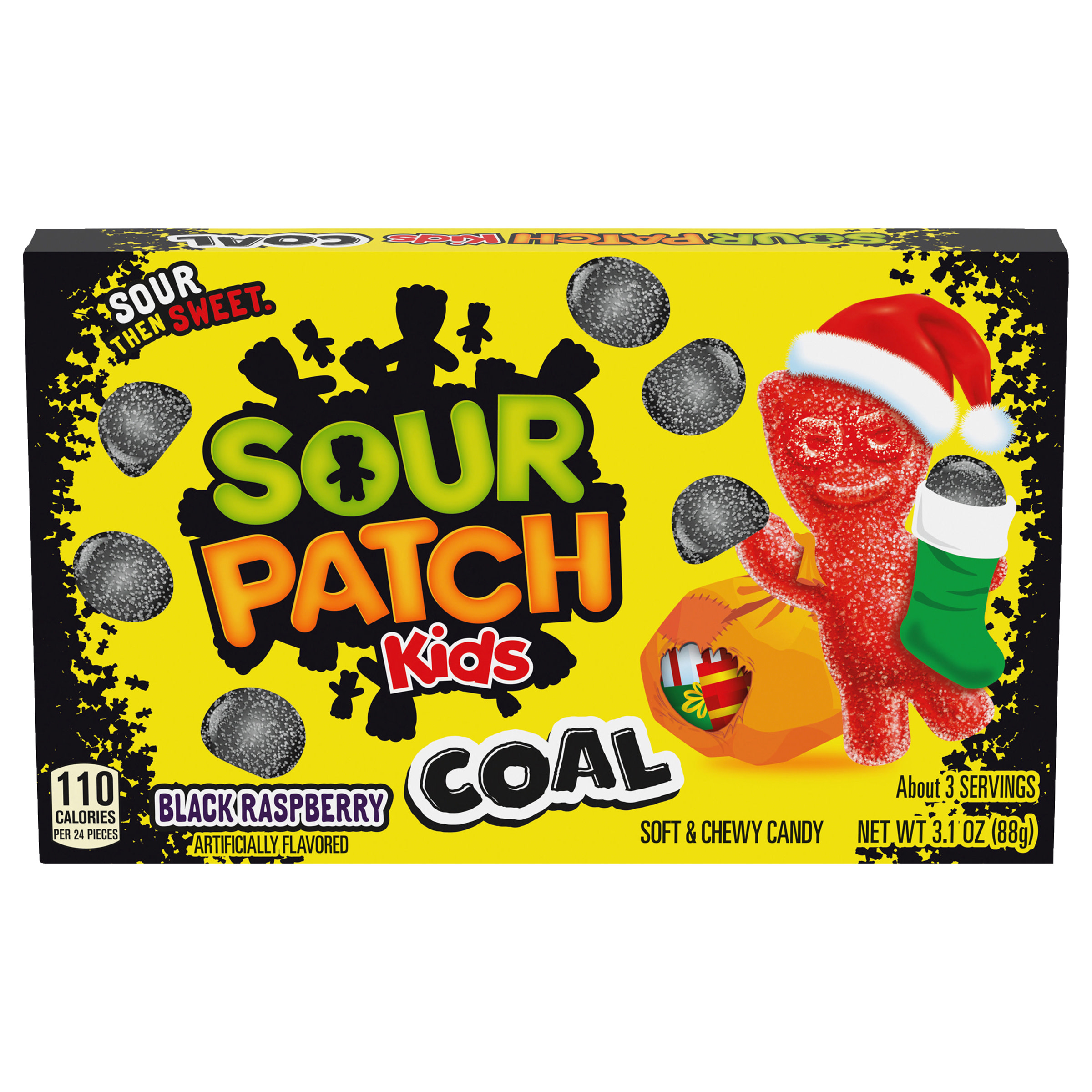 Order Sour Patch Coal Black Raspberry Soft & Chewy Holiday Candy - 3.1 oz food online from Bartell store, Edmonds on bringmethat.com