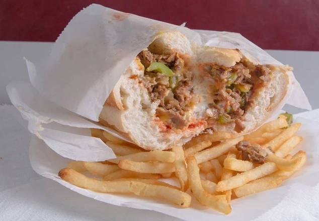 Order Philly Cheese Steak Fries & Soda  food online from Jezif Fried Chicken store, Perth Amboy on bringmethat.com