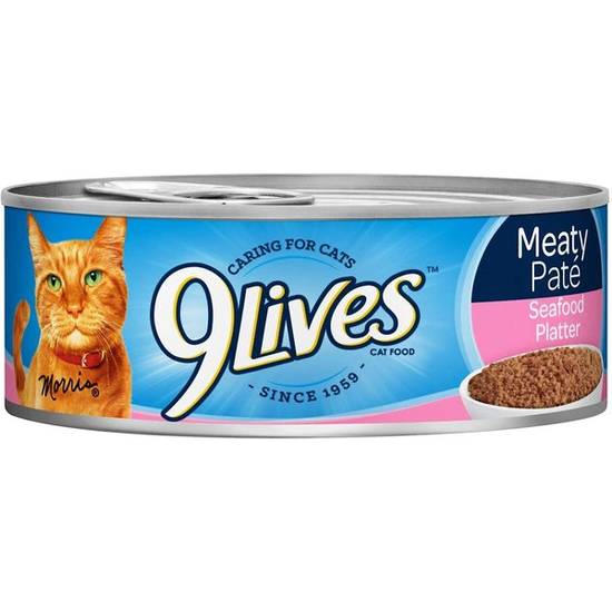 Order 9 Lives Seafood Pate Cat Food food online from Exxon Food Mart store, Port Huron on bringmethat.com