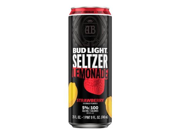Order Bud Light Seltzer Strawberry Lemonade - 25oz Can food online from Shell Beach Liquor & Deli store, Pismo Beach on bringmethat.com