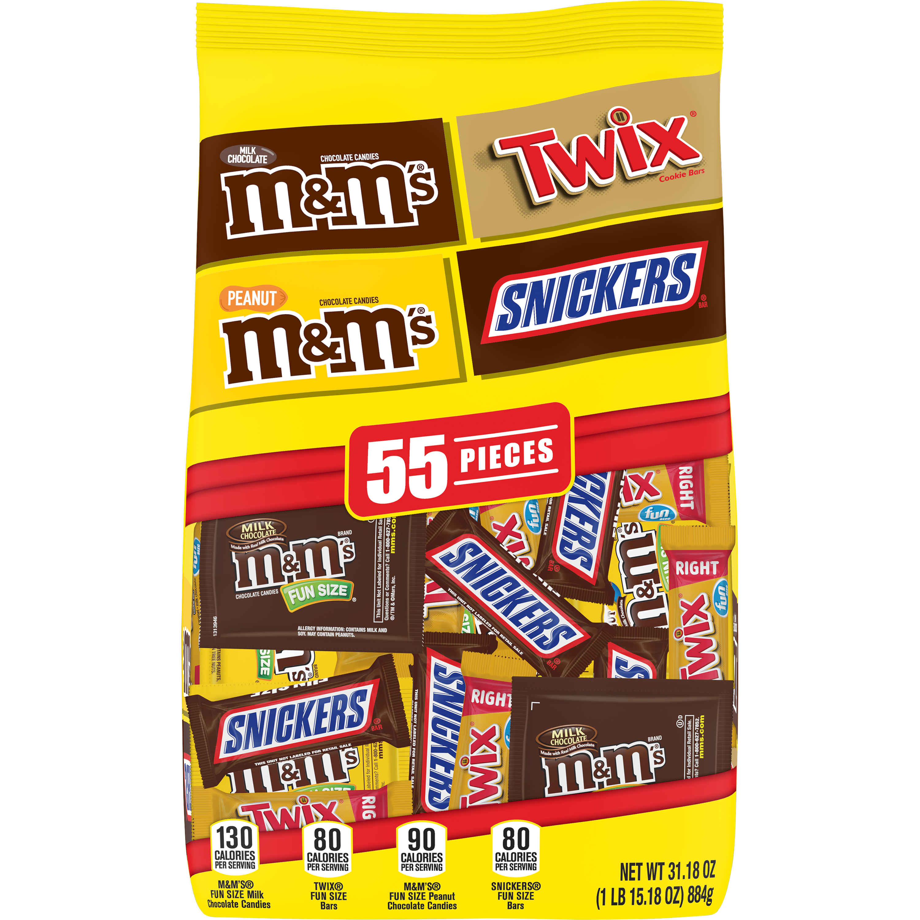 Order Snickers, M&M's & Twix Fun Size Chocolate Candy Variety Mix - 31.18 oz food online from Rite Aid store, MILLER PLACE on bringmethat.com