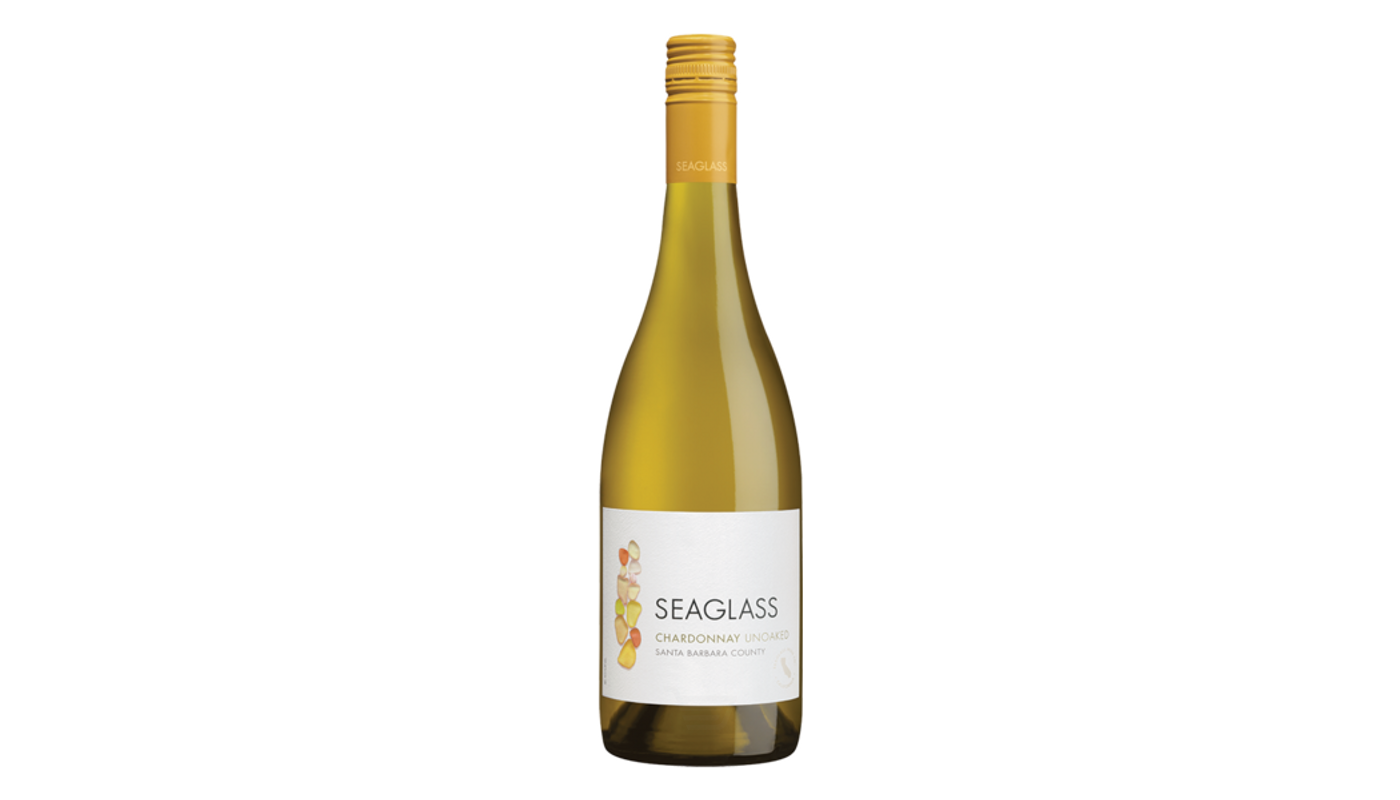 Order SeaGlass Santa Barbara County Unoaked Chardonnay 750mL food online from Spikes Bottle Shop store, Chico on bringmethat.com