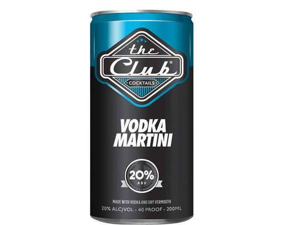 Order The Club Vodka Martini, 200mL bottle (20% ABV) food online from Moby Liquor store, Los Angeles on bringmethat.com