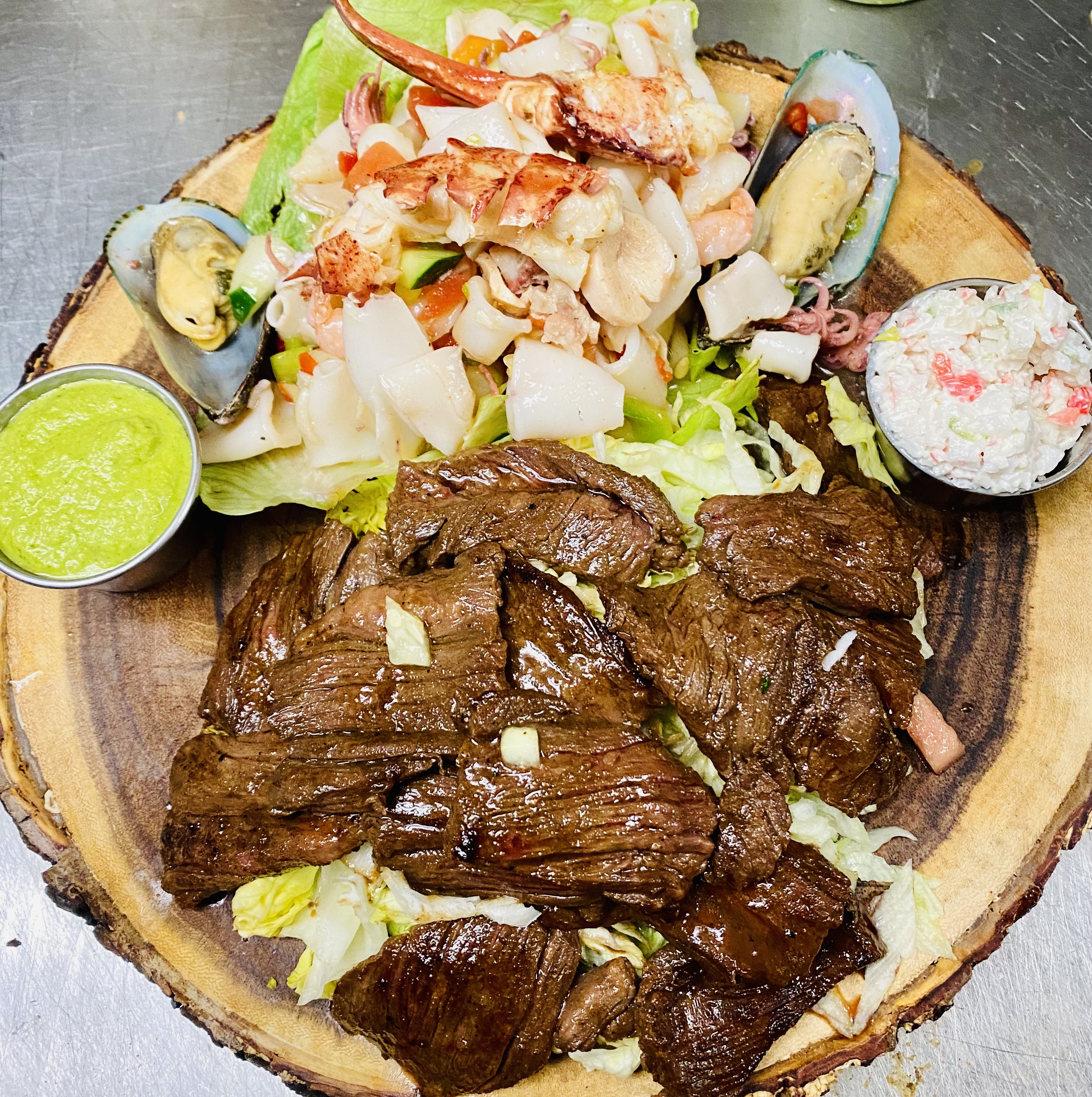 Order Churrasco con Mariscos food online from Malayas Restaurant store, Lawerence on bringmethat.com