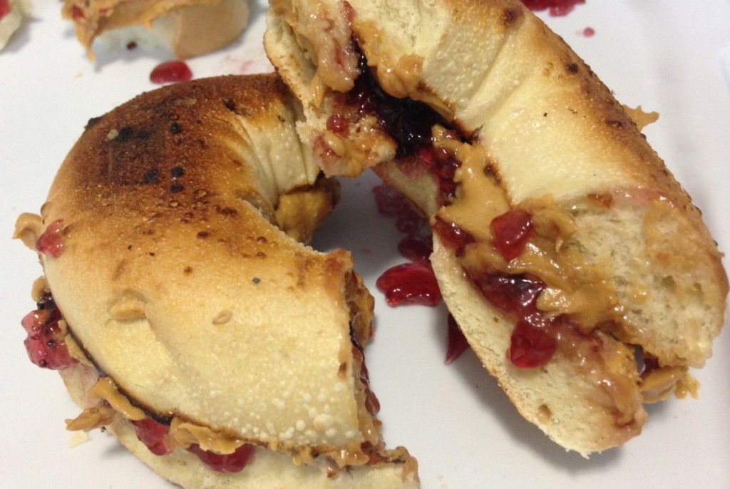 Order Peanut Butter and Jelly on a Bagel food online from Bagels And More store, Bergenfield on bringmethat.com