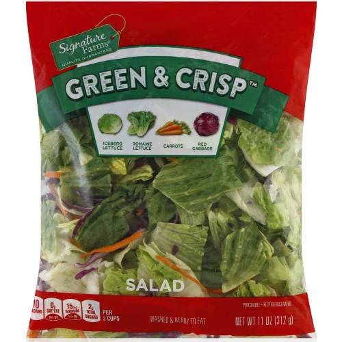 Order Signature Farms · Green & Crisp Garden Salad (11 oz) food online from Vons store, Yucca Valley on bringmethat.com