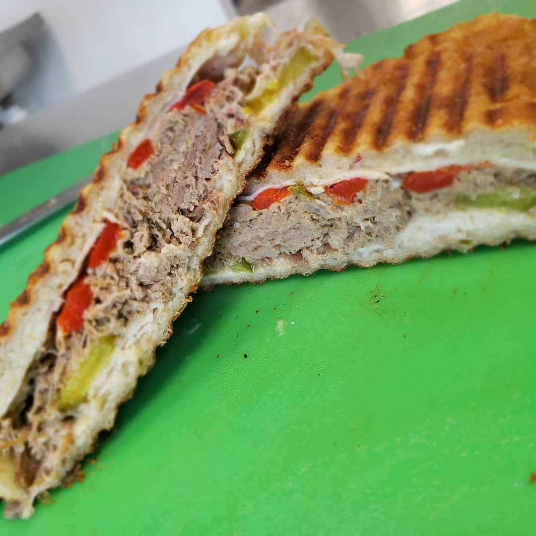 Order Cuban Panini Sandwich food online from Love Bakery And Cafe store, Branford on bringmethat.com