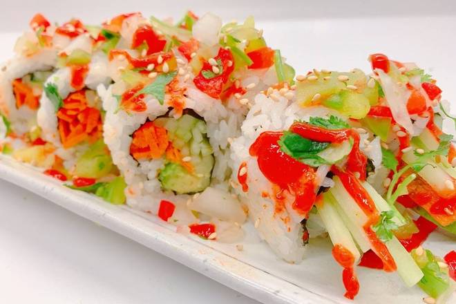 Order Spicy Veg Roll (8 pcs) food online from Narumi Sushi store, Lemon Grove on bringmethat.com