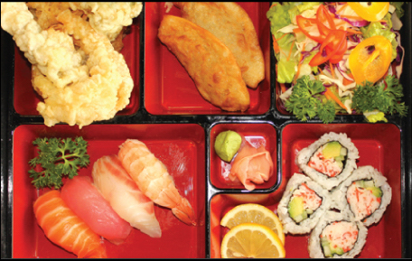 Order 1. Sushi Bento food online from Papa Sam store, Grand Prairie on bringmethat.com
