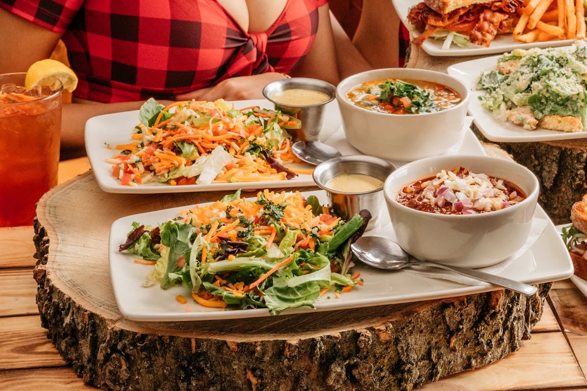 Order Soup & Salad Combo food online from Twin Peaks Restaurant store, Oklahoma City on bringmethat.com