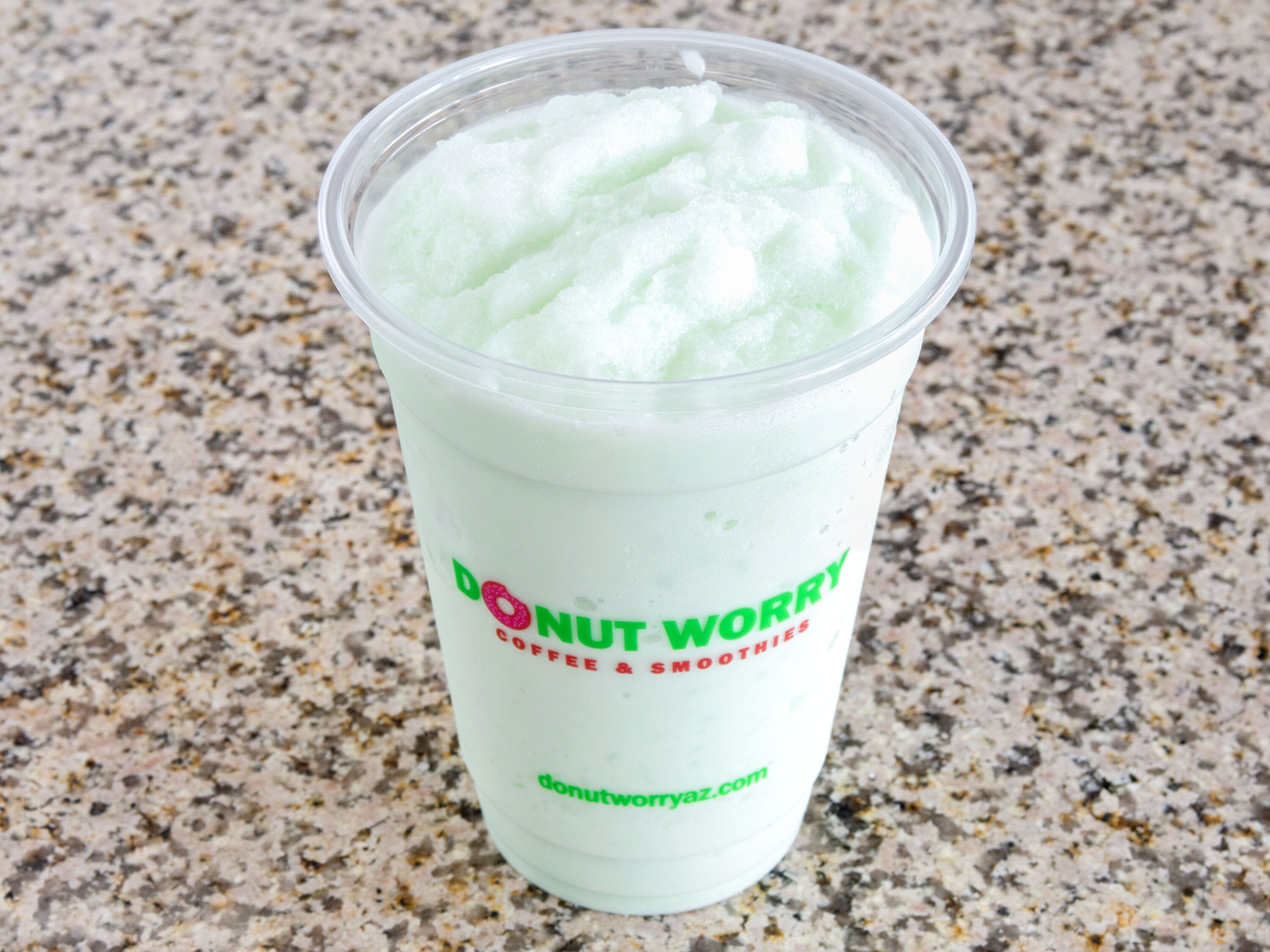 Order 6. Honeydew Smoothie food online from Donut Worry Coffee & Smoothies store, Mesa on bringmethat.com