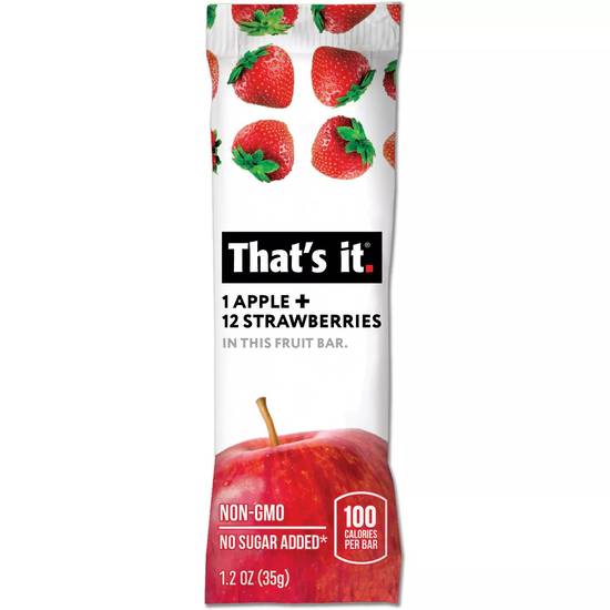 Order That's It Apple and Strawberry Nutrition Bar (1.2 oz) food online from Rite Aid store, Yamhill County on bringmethat.com